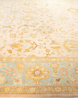 Traditional Mogul Ivory Wool Area Rug 12' 1" x 15' 6" - Solo Rugs