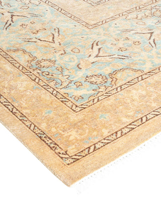 Traditional Mogul Ivory Wool Area Rug 10' 2" x 14' 1" - Solo Rugs