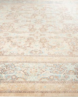 Traditional Mogul Ivory Wool Area Rug 10' 2" x 14' 1" - Solo Rugs