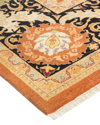 Traditional Mogul Brown Wool Area Rug 9' 0" x 16' 2" - Solo Rugs