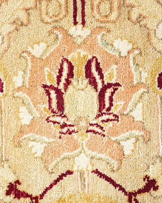 Traditional Mogul Yellow Wool Runner 8' 1" x 15' 3" - Solo Rugs
