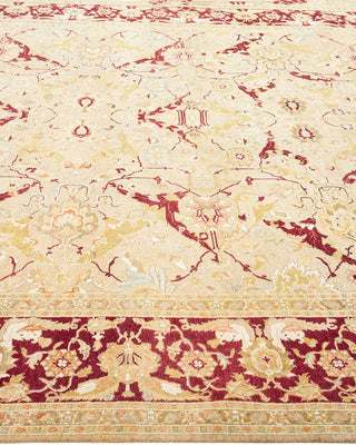 Traditional Mogul Yellow Wool Runner 8' 1" x 15' 3" - Solo Rugs