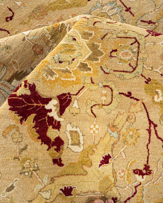 Traditional Mogul Yellow Wool Runner 8' 1" x 15' 3" - Solo Rugs
