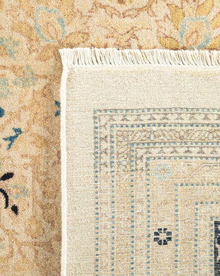Traditional Mogul Ivory Wool Square Area Rug 9' 2" x 9' 6" - Solo Rugs