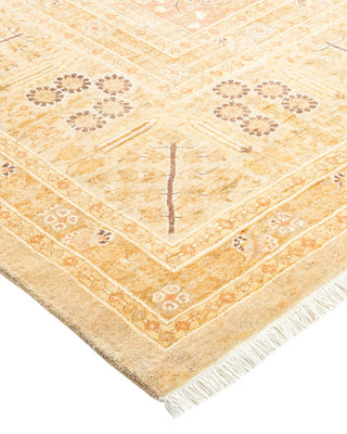 Traditional Mogul Ivory Wool Square Area Rug 8' 4" x 8' 10" - Solo Rugs