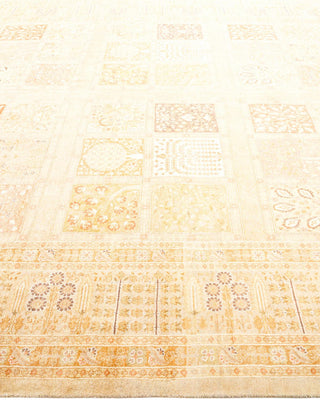 Traditional Mogul Ivory Wool Square Area Rug 8' 4" x 8' 10" - Solo Rugs