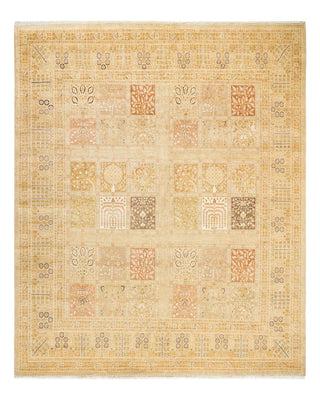 Traditional Mogul Ivory Wool Square Area Rug 8' 4" x 8' 10" - Solo Rugs