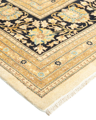 Traditional Mogul Ivory Wool Square Area Rug 8' 3" x 8' 9" - Solo Rugs