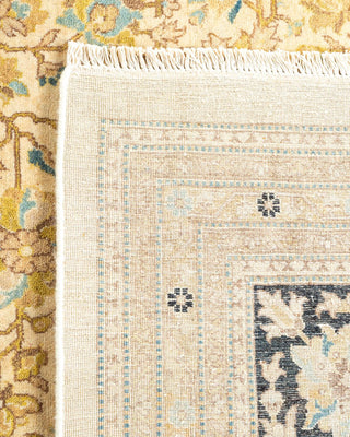 Traditional Mogul Ivory Wool Square Area Rug 8' 3" x 8' 9" - Solo Rugs