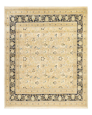Traditional Mogul Ivory Wool Square Area Rug 8' 3" x 8' 9" - Solo Rugs