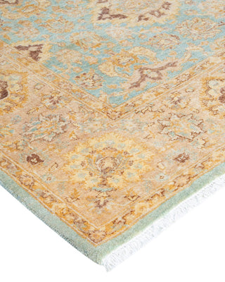 Traditional Mogul Light Blue Wool Area Rug 4' 7" x 7' 6" - Solo Rugs