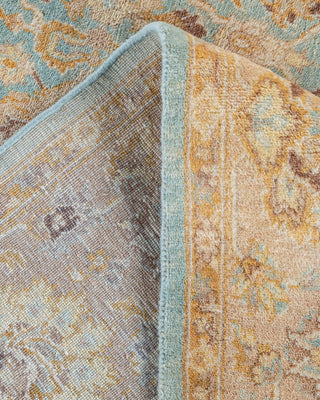 Traditional Mogul Light Blue Wool Area Rug 4' 7" x 7' 6" - Solo Rugs