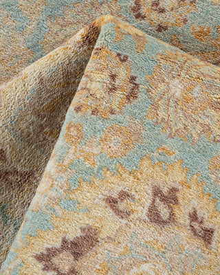 Traditional Mogul Light Blue Wool Area Rug 4' 7" x 7' 6" - Solo Rugs