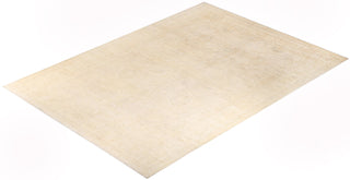Traditional Oushak Ivory Wool Area Rug 9' 10" x 13' 7" - Solo Rugs
