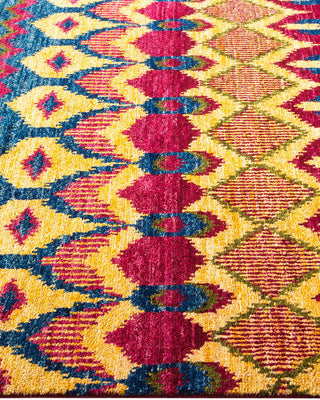 Contemporary Modern Red Wool Area Rug 3' 10" x 6' 2" - Solo Rugs
