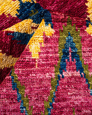 Contemporary Modern Red Wool Area Rug 3' 10" x 6' 2" - Solo Rugs