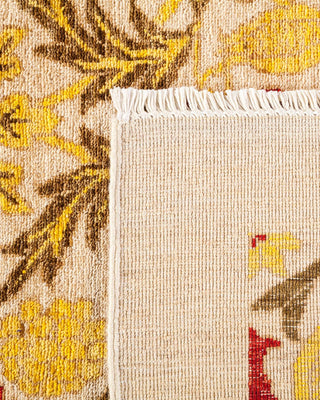 Contemporary Arts & Crafts Ivory Wool Area Rug 8' 10" x 11' 7" - Solo Rugs