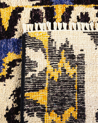 Contemporary Modern Black Wool Area Rug 6' 1" x 9' 2" - Solo Rugs