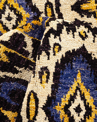 Contemporary Modern Black Wool Area Rug 6' 1" x 9' 2" - Solo Rugs