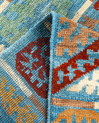 Contemporary Modern Light Blue Wool Area Rug 6' 3" x 8' 9" - Solo Rugs