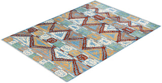 Contemporary Modern Light Blue Wool Area Rug 6' 3" x 8' 9" - Solo Rugs
