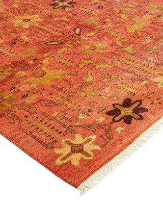 Contemporary Eclectic Orange Wool Area Rug 3' 2" x 4' 10" - Solo Rugs