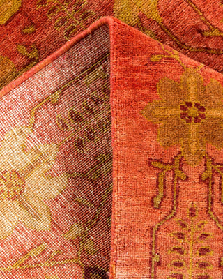 Contemporary Eclectic Orange Wool Area Rug 3' 2" x 4' 10" - Solo Rugs