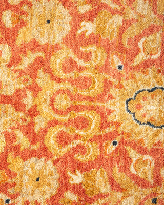 Traditional Mogul Orange Wool Area Rug 12' 6" x 15' 10" - Solo Rugs