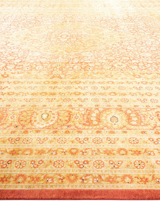 Traditional Mogul Orange Wool Area Rug 12' 6" x 15' 10" - Solo Rugs