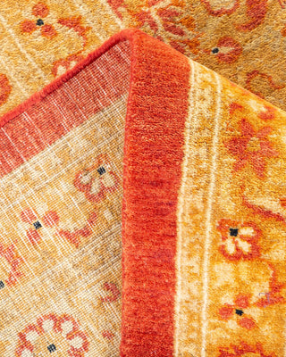 Traditional Mogul Orange Wool Area Rug 12' 6" x 15' 10" - Solo Rugs