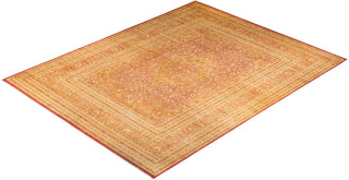 Traditional Mogul Orange Wool Area Rug 12' 6" x 15' 10" - Solo Rugs