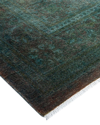 Contemporary Fine Vibrance Green Wool Area Rug 10' 3" x 14' 8" - Solo Rugs