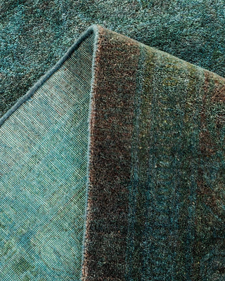 Contemporary Fine Vibrance Green Wool Area Rug 10' 3" x 14' 8" - Solo Rugs