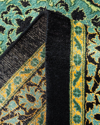 Traditional Mogul Black Wool Area Rug 10' 0" x 14' 4" - Solo Rugs