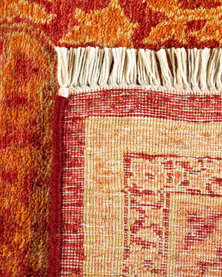 Traditional Mogul Orange Wool Area Rug 5' 1" x 7' 7" - Solo Rugs