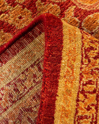 Traditional Mogul Orange Wool Area Rug 5' 1" x 7' 7" - Solo Rugs