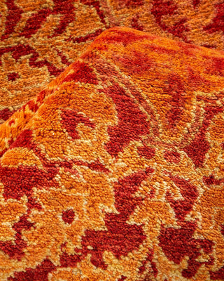Traditional Mogul Orange Wool Area Rug 5' 1" x 7' 7" - Solo Rugs