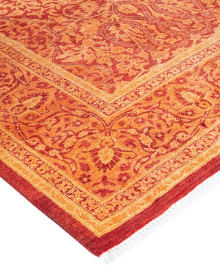 Traditional Mogul Orange Wool Area Rug 5' 1" x 8' 1" - Solo Rugs