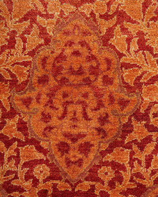 Traditional Mogul Orange Wool Area Rug 5' 1" x 8' 1" - Solo Rugs