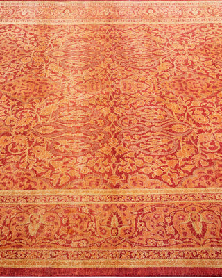 Traditional Mogul Orange Wool Area Rug 5' 1" x 8' 1" - Solo Rugs