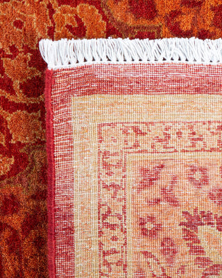 Traditional Mogul Orange Wool Area Rug 5' 1" x 8' 1" - Solo Rugs