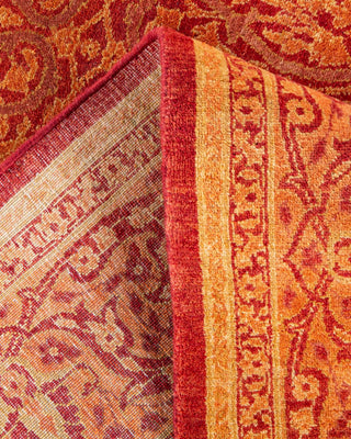 Traditional Mogul Orange Wool Area Rug 5' 1" x 8' 1" - Solo Rugs