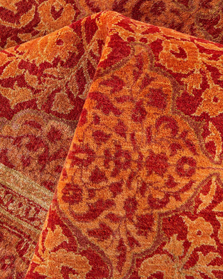 Traditional Mogul Orange Wool Area Rug 5' 1" x 8' 1" - Solo Rugs