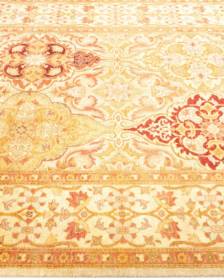 Traditional Mogul Ivory Wool Area Rug 4' 2" x 5' 10" - Solo Rugs