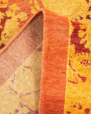 Traditional Mogul Pink Wool Area Rug 4' 0" x 5' 10" - Solo Rugs