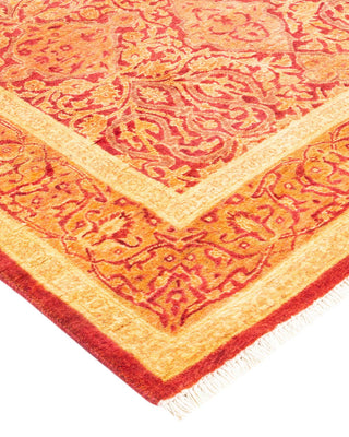 Traditional Mogul Orange Wool Runner 3' 0" x 9' 4" - Solo Rugs