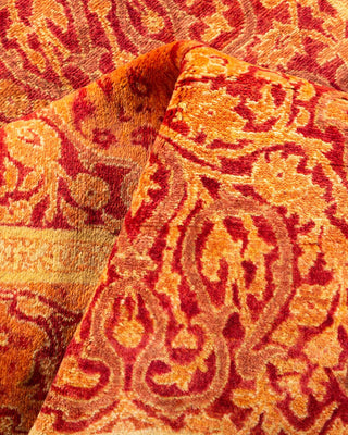 Traditional Mogul Orange Wool Runner 3' 0" x 9' 4" - Solo Rugs