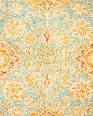 Traditional Mogul Light Blue Wool Area Rug 3' 2" x 6' 8" - Solo Rugs