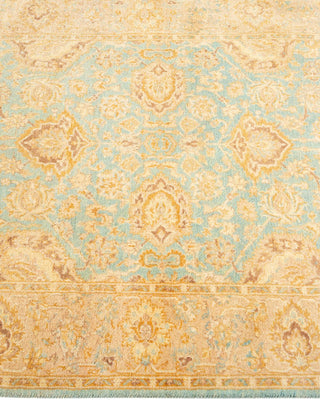 Traditional Mogul Light Blue Wool Area Rug 3' 2" x 6' 8" - Solo Rugs