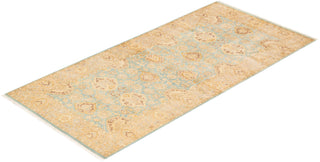 Traditional Mogul Light Blue Wool Area Rug 3' 2" x 6' 8" - Solo Rugs